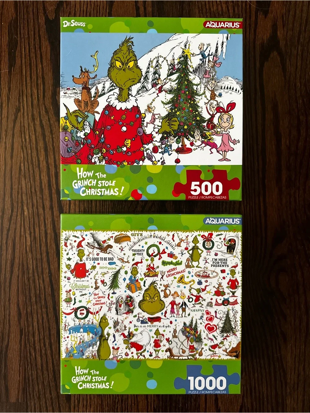 How The Grinch Stole Christmas! Puzzles by Aquarius—Set of 2